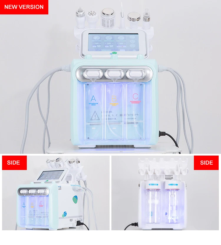 Newest 6 In 1 H2O2 Water Oxygen Jet Peel Hydra Beauty skin Cleansing Dermabrasion facial Machine Aqua Peeling | Красота и здоровье