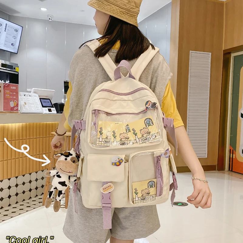 

Модный рюкзак JOYPESSIE для женщин, женский рюкзак для ноутбука, Водонепроницаемый школьный ранец для девочек-подростков, милый дорожный рюкзак...