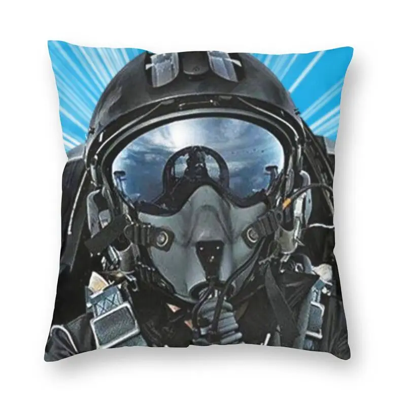 

Fighter Pilot Cushion Cover 45x45cm Home Decorative Printing Aviation Airplane Aviator Throw Pillow for Living Room Double Side