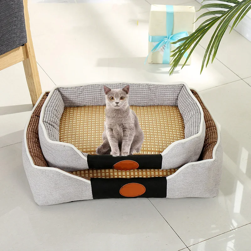 Съемный домик для кошки коврик домашнего питомца диван сна собаки летняя крутая