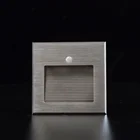 Светодиодный ночсветильник для лестниц, утопленная настенная лампа с пассивным ИК датчиком движения, настенное бра светильник креплением