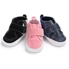 Парусиновая обувь на липучке для новорожденных, повседневная спортивная обувь, нескользящая подошва, обувь для первых шагов, обувь для детской кроватки