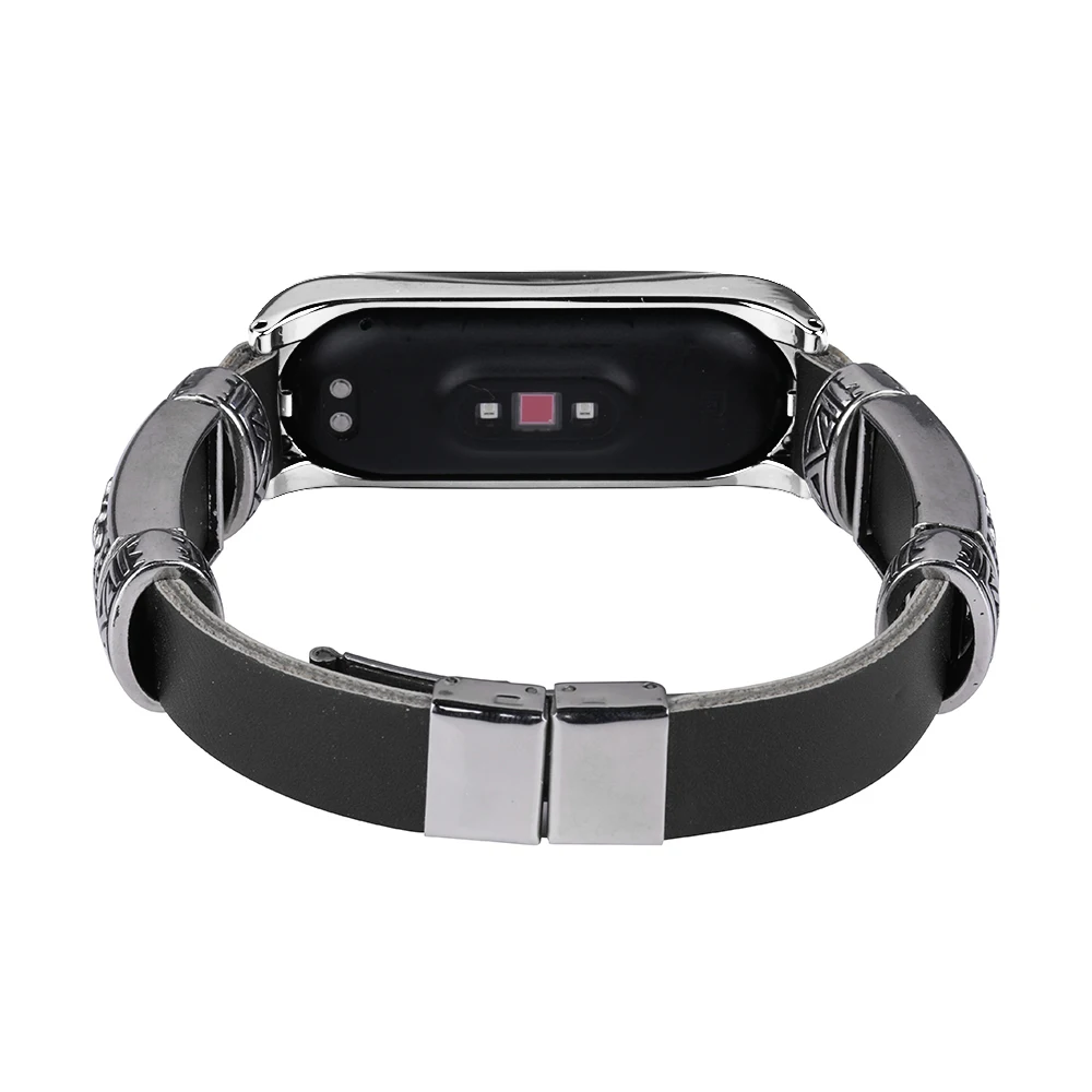 Умный Браслет металлический ремешок + кожаный для часов Xiaomi Mi Band 6 5 4 3 сменный Band3