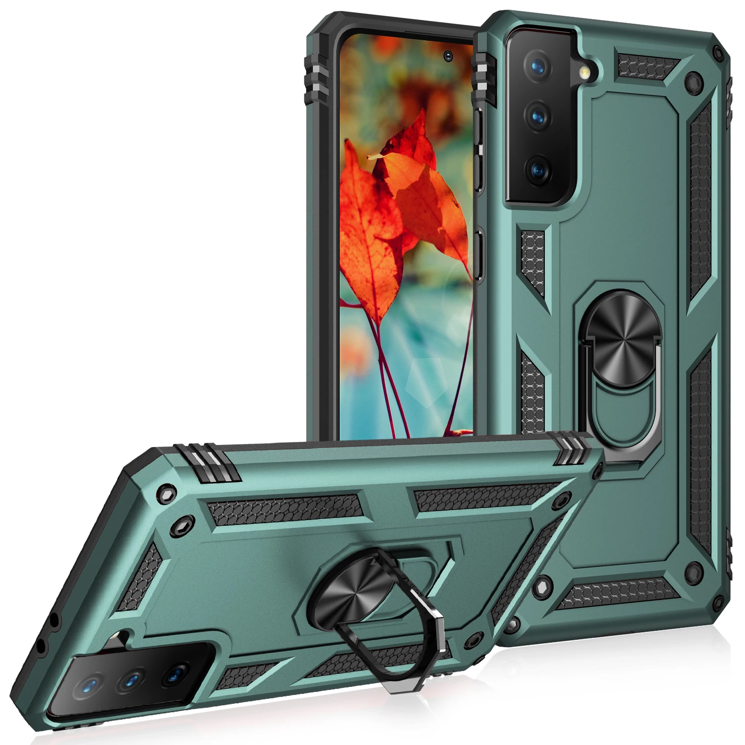 

Magentic Ring Car Holder For Samsung Galaxy S20 S21 FE S22 S21 Ultra S8 S9 S10 Plus Note 8 9 10 Pro Case Luxury Armor Cover
