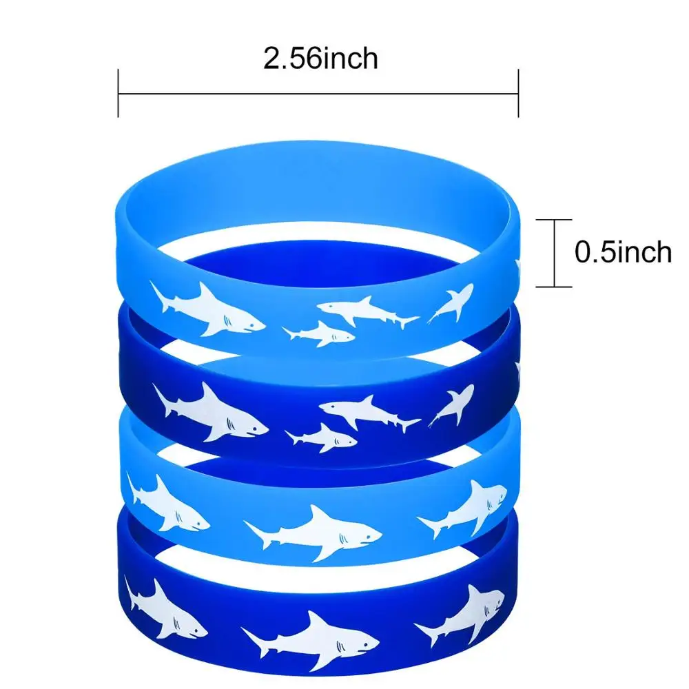 16 шт. Акула вечерние свадебные сувениры резиновый Напульсник браслет под морская