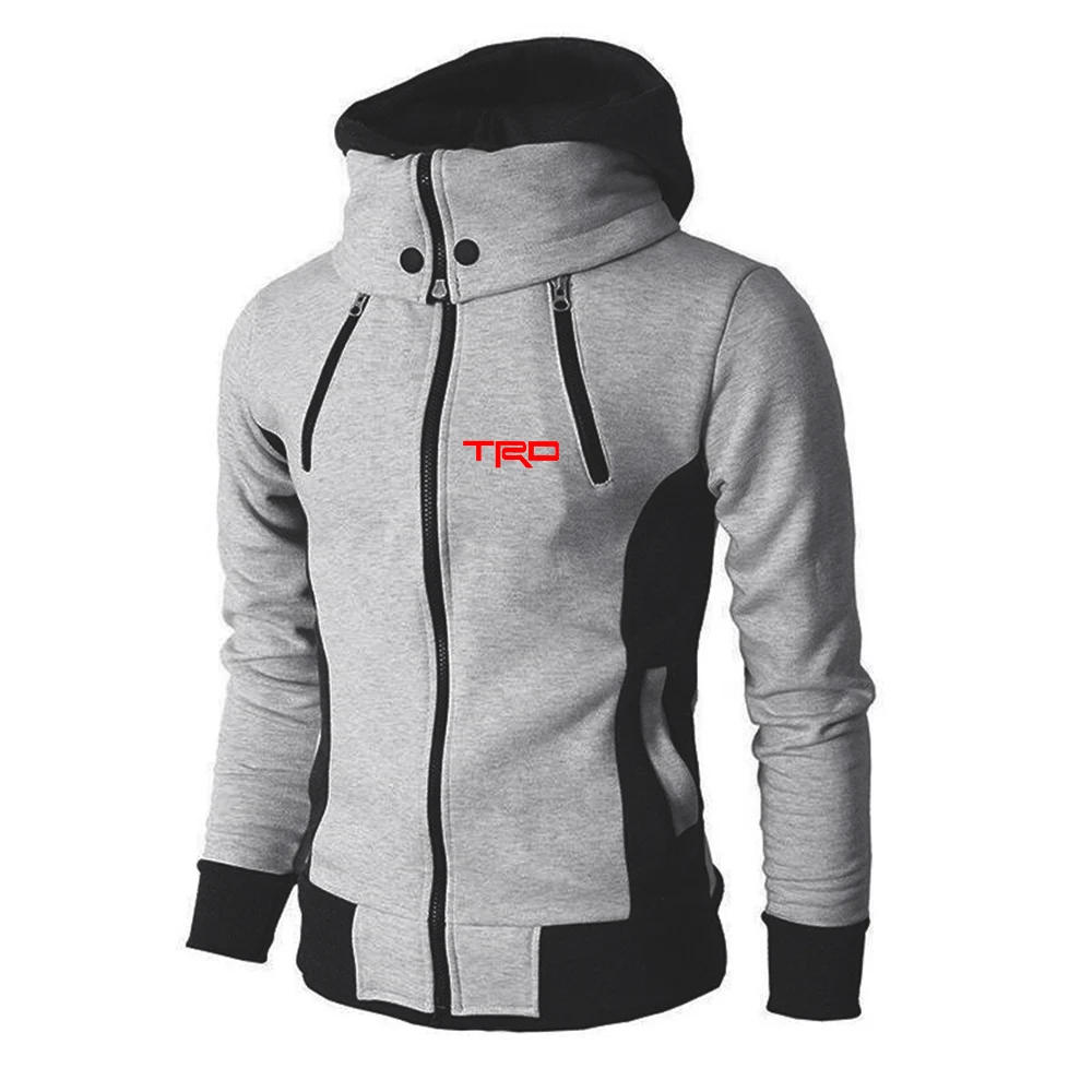 

2020 New Spring Autumn Men Toyota TRD Car Logo Zipper Hoodies Sportswear Harajuku Style Hooded Solid Color Wild Sweatshirt Coat