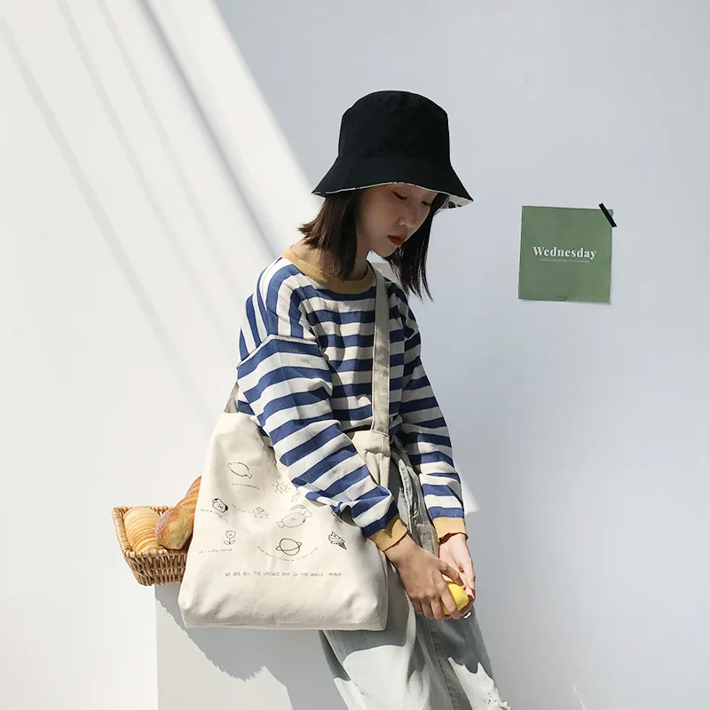 Youda Классическая мультяшная печатная Холщовая Сумка на плечо оригинальный