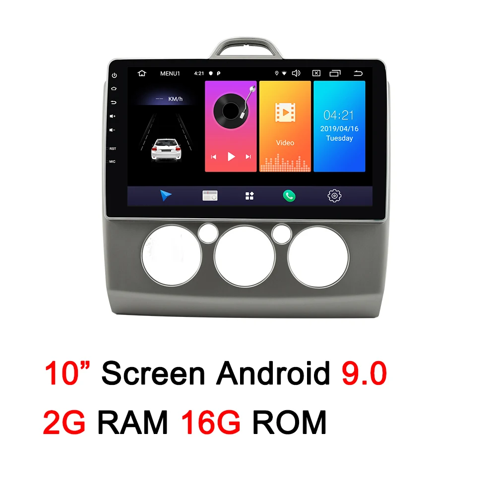 10inch Android9.0 Navivox 2 Din Android 8,1/9,0 Автомобильный мультимедийный gps навигатор для Ford Focus 2 3 2004-2011 Exi MT с WiFi Автомобильный DVD Радио стерео - Цвет: 10inch Android9.0