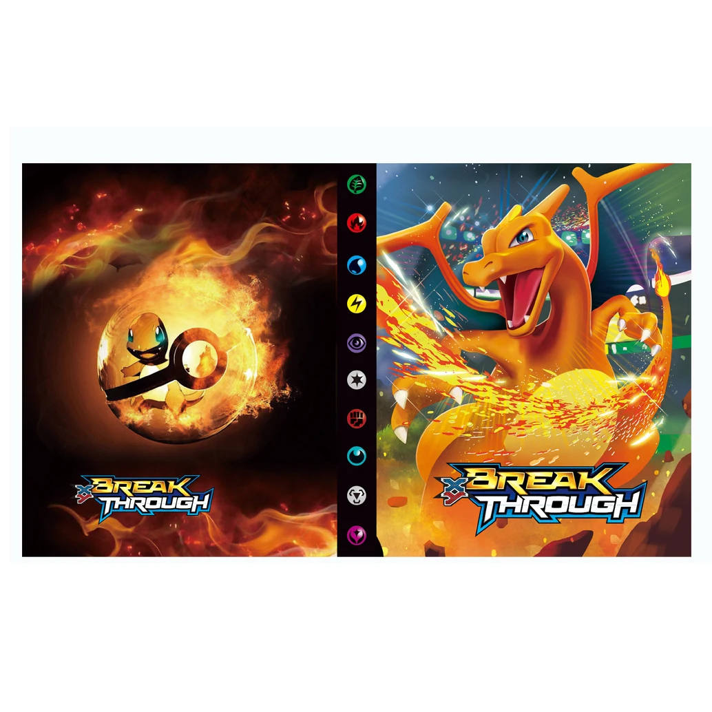 

Папка для карт Pokemon, коллекция карт Pokemon, альбом, книга, игрушка, карточка, защитная книга для Pokemon GX EX, 30 страниц, удерживание 240 шт.