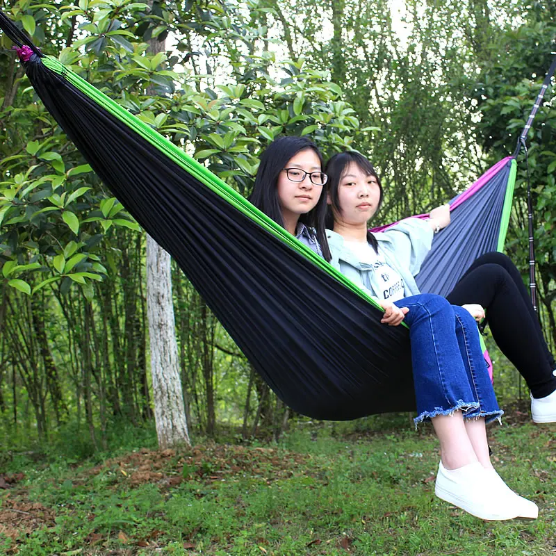 

Portable Camping Hammock,Double Hanging Bed,Lightweight Nylon Parachute Hammock, Outdoor Survival Travel Leisure Sleeping