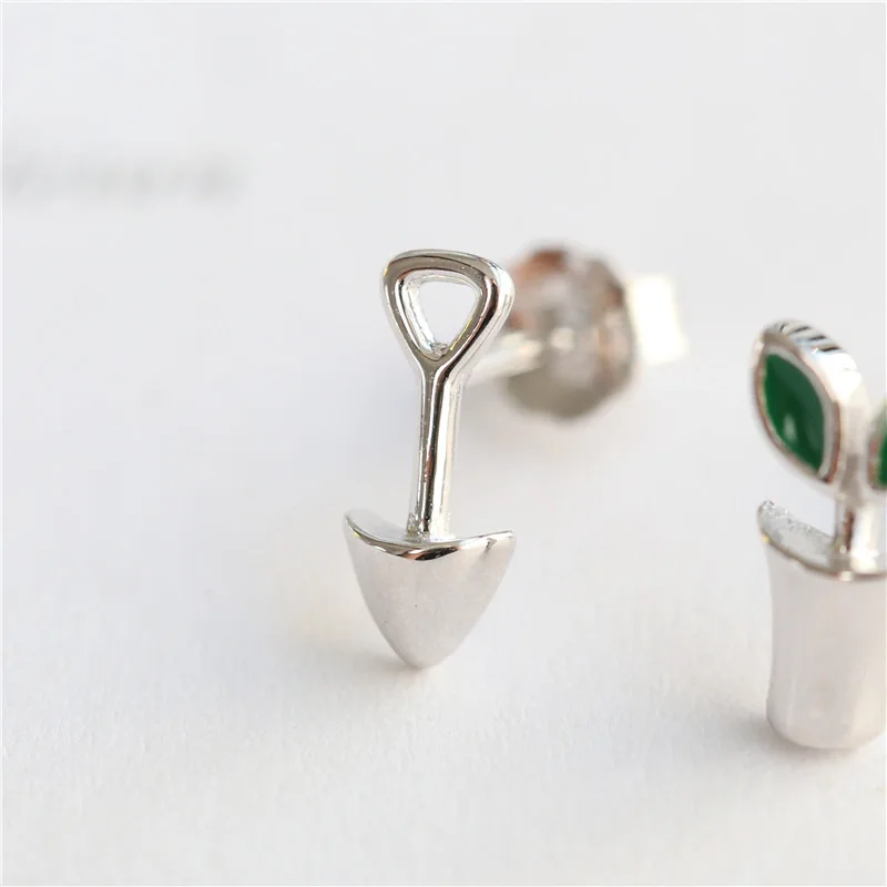 Горячая Серебряная Цвет горшечные растения серьги-гвоздики в форме цветок