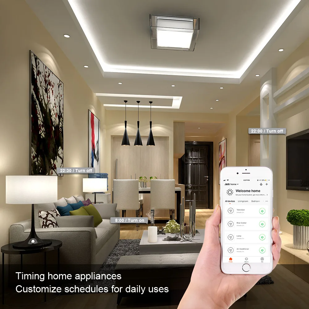 Tuya Smart Life приложение Wi-Fi умная розетка ЕС Великобритания США розетка Мощность монитор работает с Alexa Google Home IFTTT умный дом автоматизация