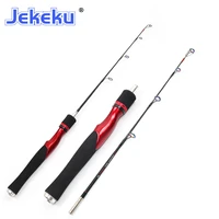 jekeku 2021 new carbon ice fishing rod soft tip winter rod 55cm 75cm ultralight rod eva handle portable fishing pole