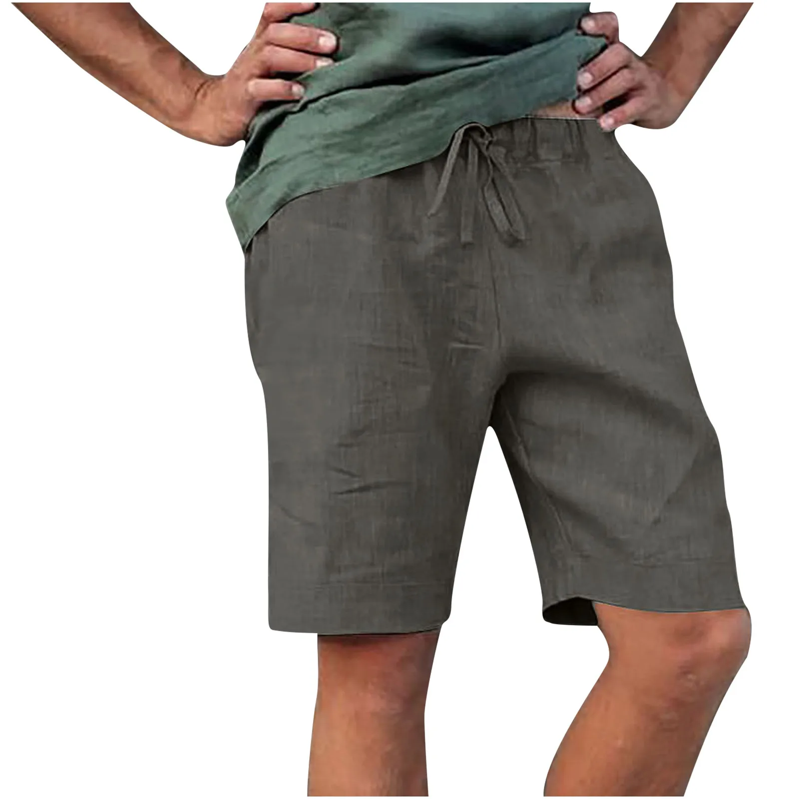 

ISHOWTIENDA Fashion Men Pocket Bandage Resilience Leisure Time Tooling Short Pants Ropa Hombre Verano Comfortable Breathable