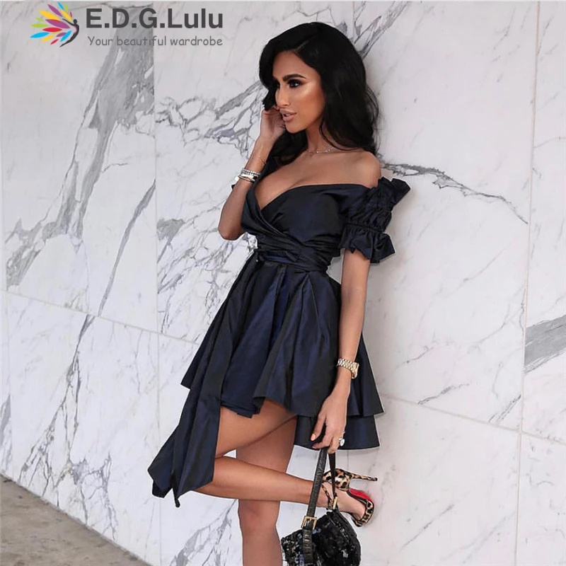 EDGLuLu женские платья лето 2019 глубокий v образный вырез сексуальное для клуба без