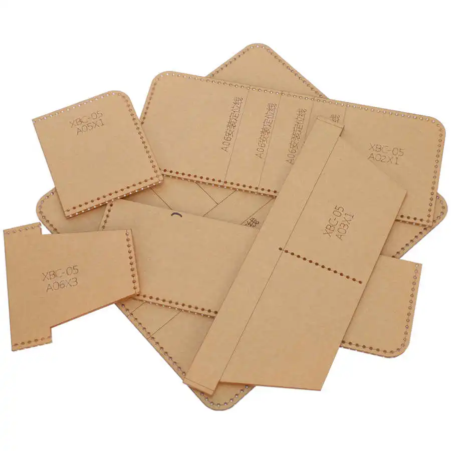 Кожевенное ремесло инструмент кожаные инструменты акриловый Бумажник шаблон прозрачный ручной DIY