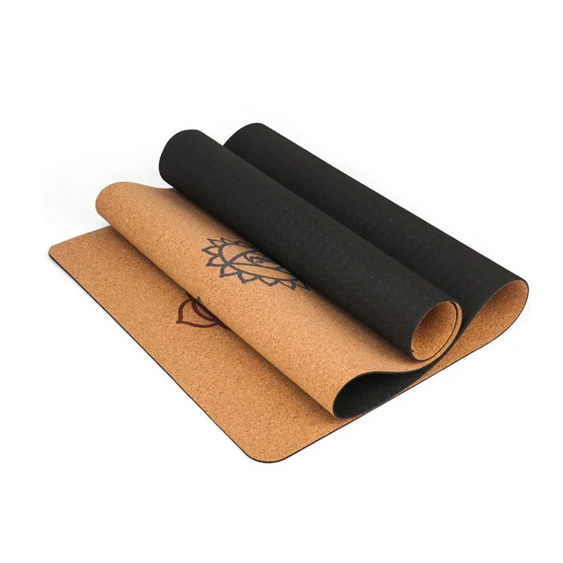 

183X68cm natural cork 5mm sports mat non-slip yoga mat TPE yoga mat gym sports mat pilates sweat absorption tasteless