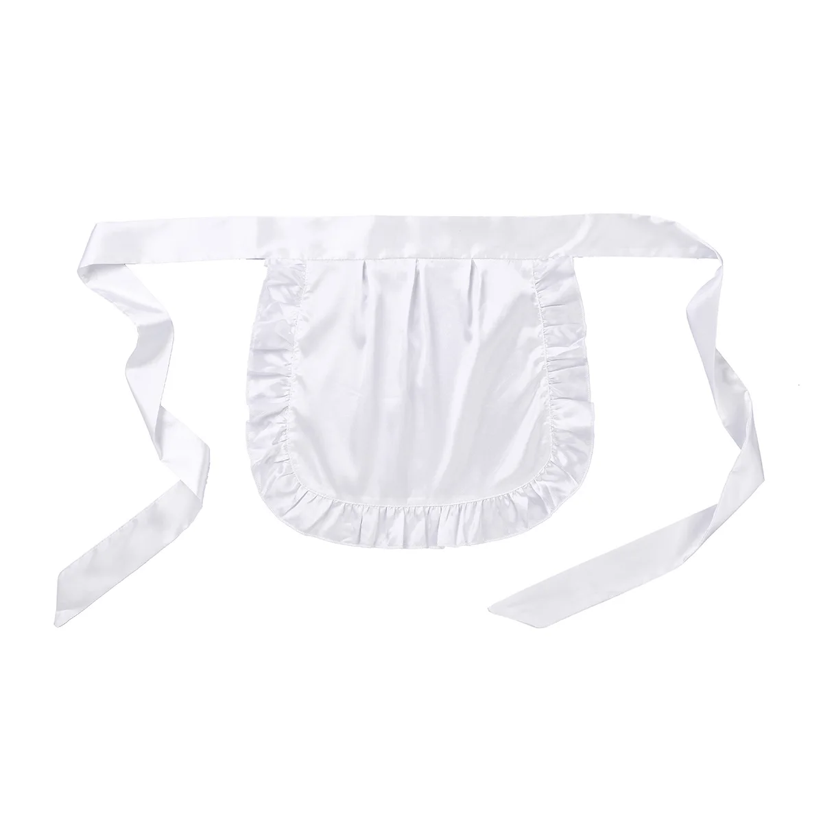Women Adults French Maid Cosplay Costume Clubwear Puff Sleeves Patent Leather Erotic Uniform Sexy Fancy Dress with Apron |