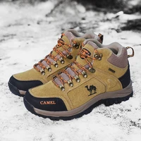 brand men hiking shoes winter warm snow boots waterproof suede sneakers male outdoor travel trekking shoes men hunting boots