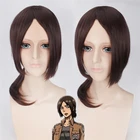 Парик Ymir 50 см аниме Атака Титанов Косплей парики каштановые волосы Хэллоуин 1:1 парики конский хвост термостойкий синтетический