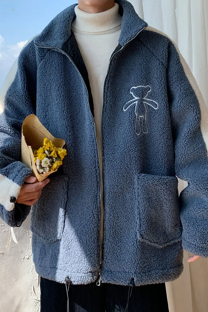 

2020Autumn And Winter New Youth Popular Loose College Style Loose Solid Color Big Pocket Cotton-padded Jacket Fashion Casual Top