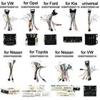 16-контактный автомобильный радиоприемник Bosion, ISO адаптер, кабель quadlock, адаптер для VOLKSWAGEN VW FORD TOYOTA NISSAN KIA OPEL ISO, жгут проводов