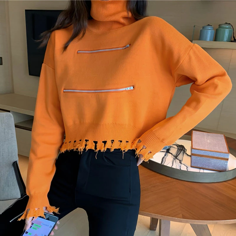 2022 Женский вязаный свободный свитер в уличном стиле женские пуловеры с