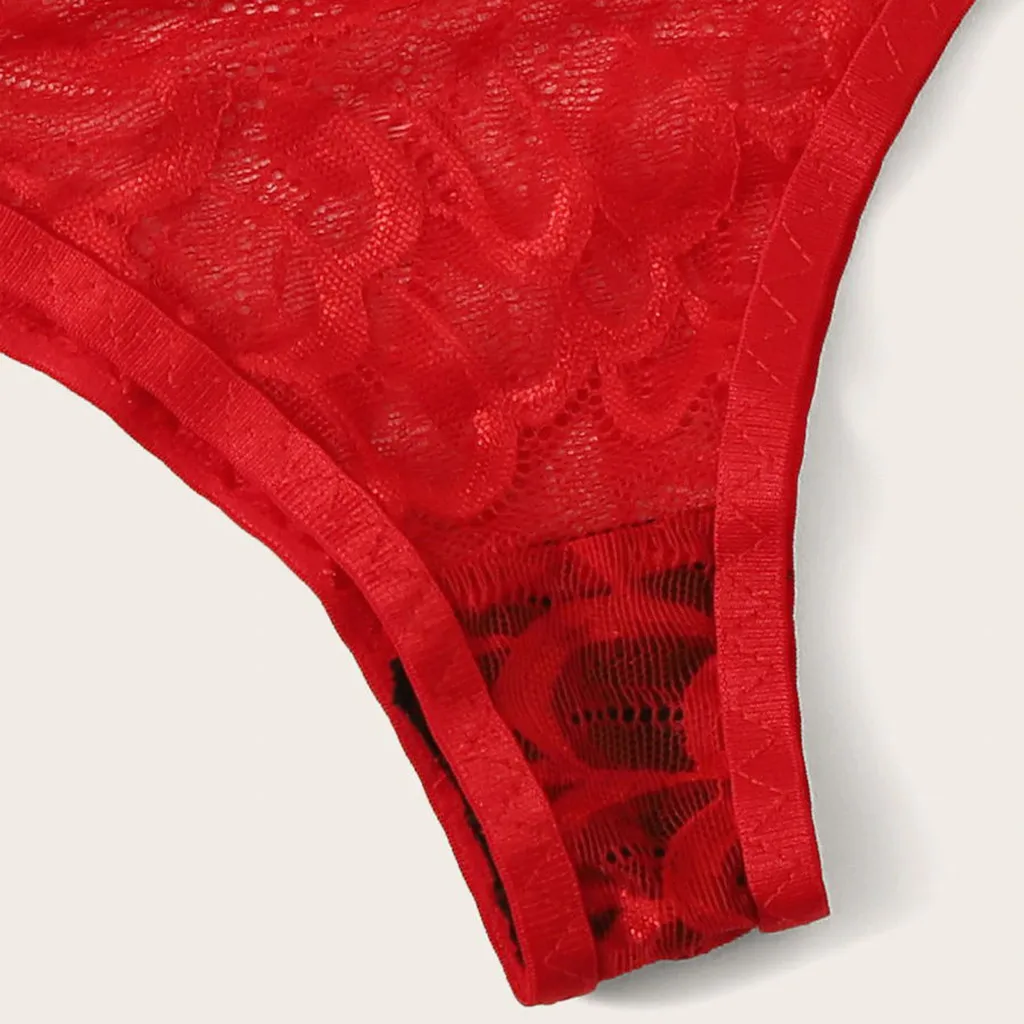 

Lenceria robe sets Sexy Exquisite Lace Lingerie Bra+Garter+Briefs Set Babydoll Cut-Out Sleepwear langerie