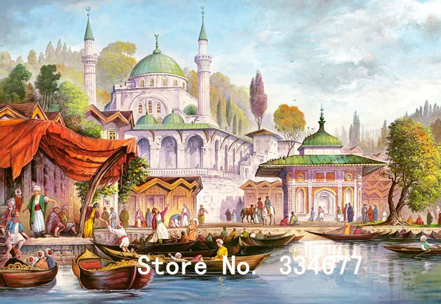 

Riverside church scenery Embroidery Needlework Crafts14CT Counted Unprinted DIY Cross Stitch Kits Handmade Arts Wall Decor