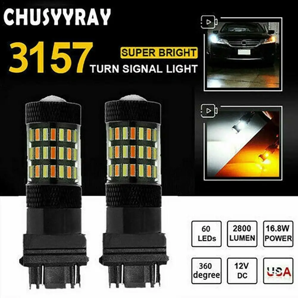 

33157 4014 60 светодиодов двухцветный переключатель светильник света Автомобильный тормозной чип 12 В парковочный светодиодный сигнал дропшиппи...