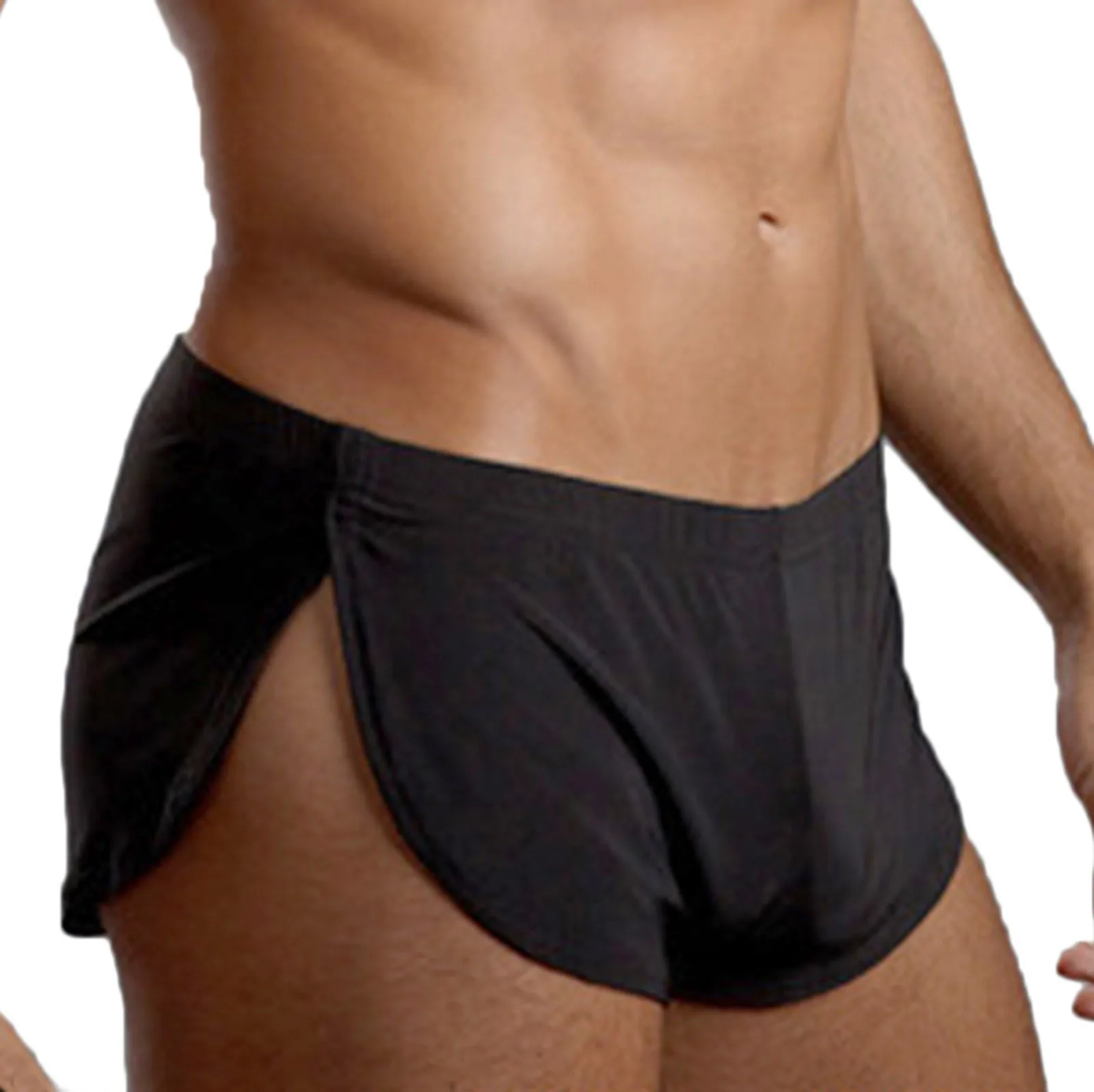 Мужское нижнее белье Вискозные шелковые трусы мужские шорты-боксеры домашние