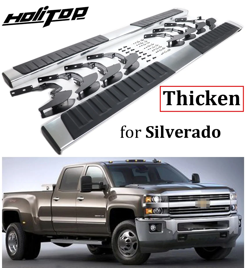 Верхняя подножка Nerf bar side step для Chevrolet Silverado 2016 2017 2018 оригинальная модель. Лучший
