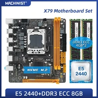 machinist x79 motherboard lga 1356 set kit with xeon e5 2440 processor ddr3 ecc 8gb24gbram memory nvme m 2 mini dtx x79 5 33b