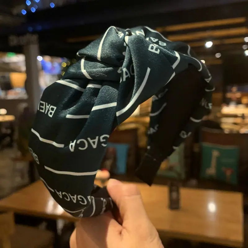 7 Hairband Новое поступление аксессуары для волос простая ткань искусство завязанная головная повязка буквы Мода хипстеры лента для волос - Цвет: 7 Hairband