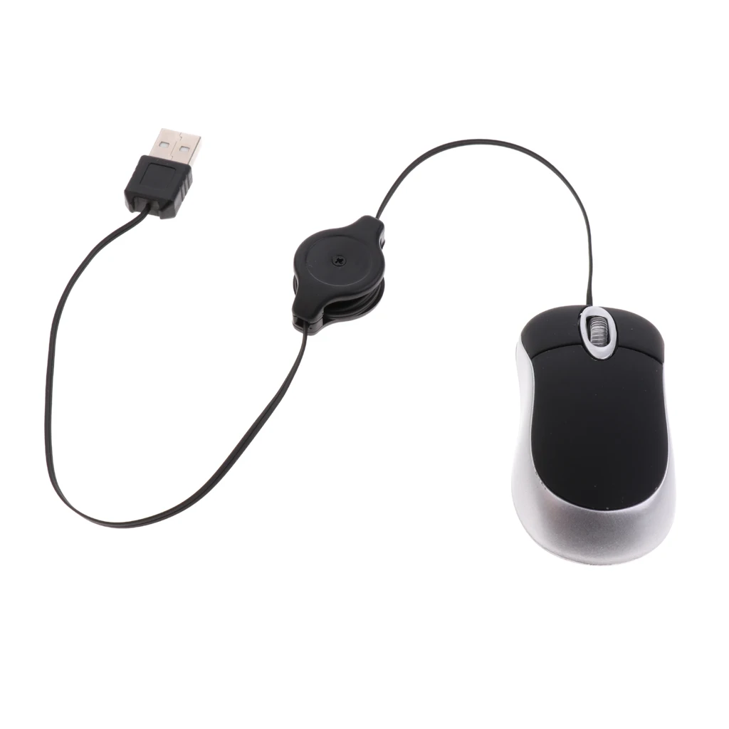 Мини Выдвижной USB Проводная мышь Мышь кабель для ноутбука настольный компьютер