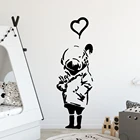 Виниловые Обои DIY Art Banksy, самоклеящиеся виниловые наклейки для украшения детской комнаты