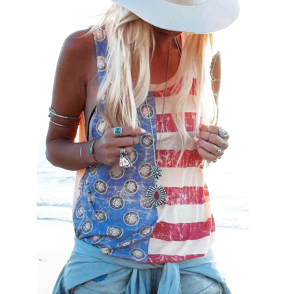 Майка женская с принтом пикантный Повседневный Свободный жилет без рукавов