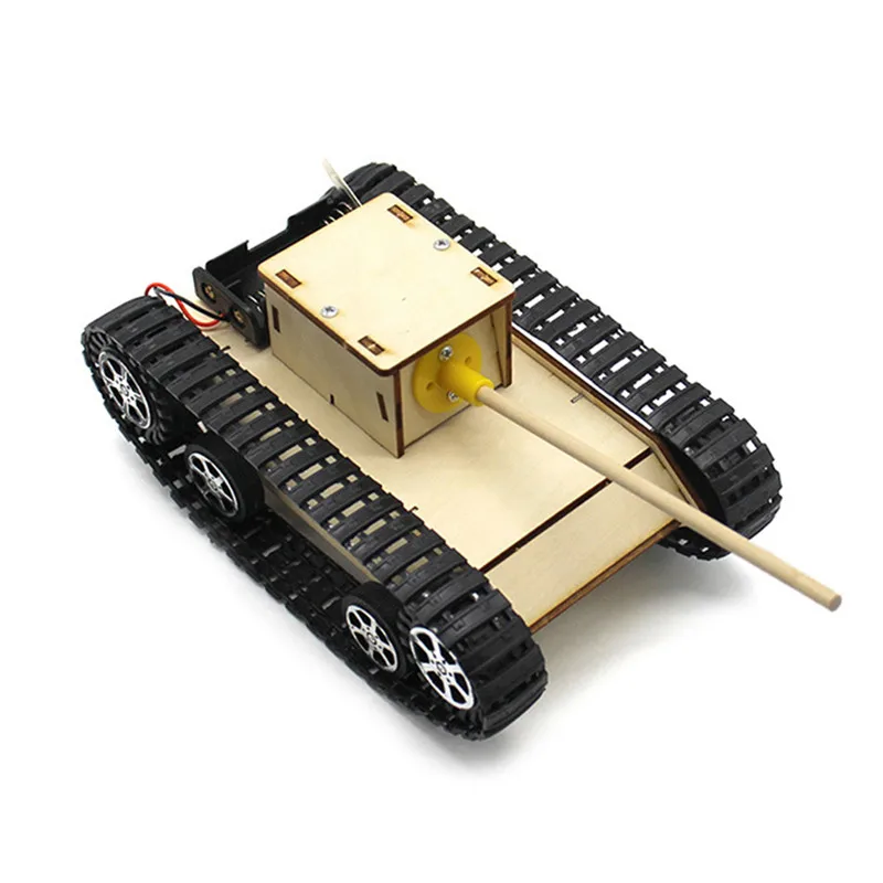 Smart DIY Robot Tank STEAM Educational Kit Toy for Children Boys &amp Girls Outdoor Model Toys Gift Wood + Plastic | Игрушки и хобби