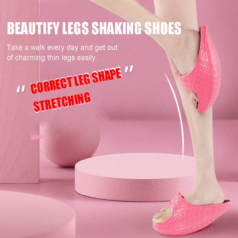 Fashion Fitness Body Building Leg Shoes Slimming Women's Swing Shoes Lose Weight SlippersSummer Slides Sports and Fitness Shoes