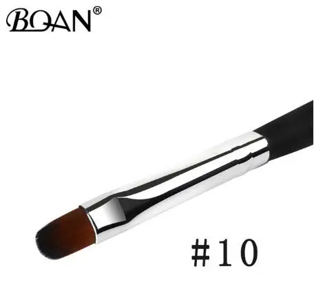 size 10 BQAN#4#6#8#10 УФ-гель для дизайна ногтей лак Краски кисть для ногтей, деревянная ручка, вышитые цветы, инструменты для маникюра - Цвет: size 10