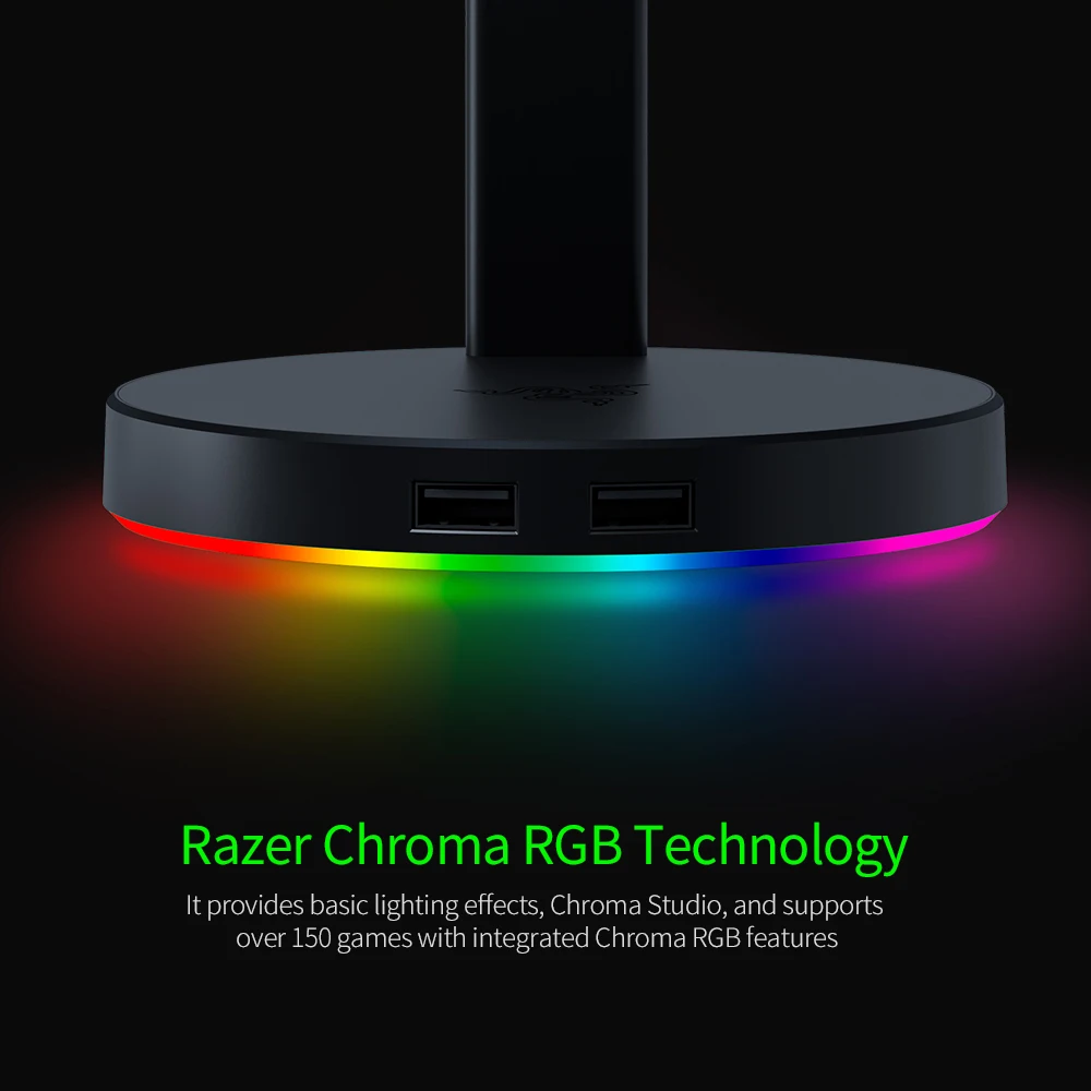 Базовая станция Razer V2 стойка для гарнитуры Chroma держатель RGB с 2 портами USB3.1