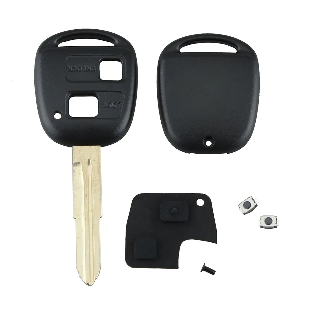 

New Toyota Yaris's 2-Button Remote Key Shell Rubber Pad Switch Blade Repair Kit