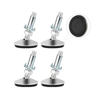 4pcsset 50mm swivel adjustable leveling feet furniture leveler foot with t nut bolt screw on cabinet table workbench chair