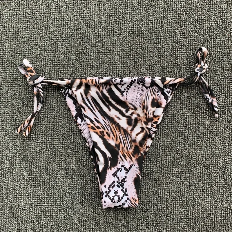 

Sexy Leopard Bikini 2020 Halter swimsuit Women bandeau swimwear female Micro bikini set Brazilian bathing suit Push Up Swim wear