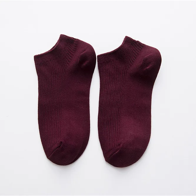 Новинка 2017 весенние женские однотонные Хлопковые носки-лодочки с двойной иглой |