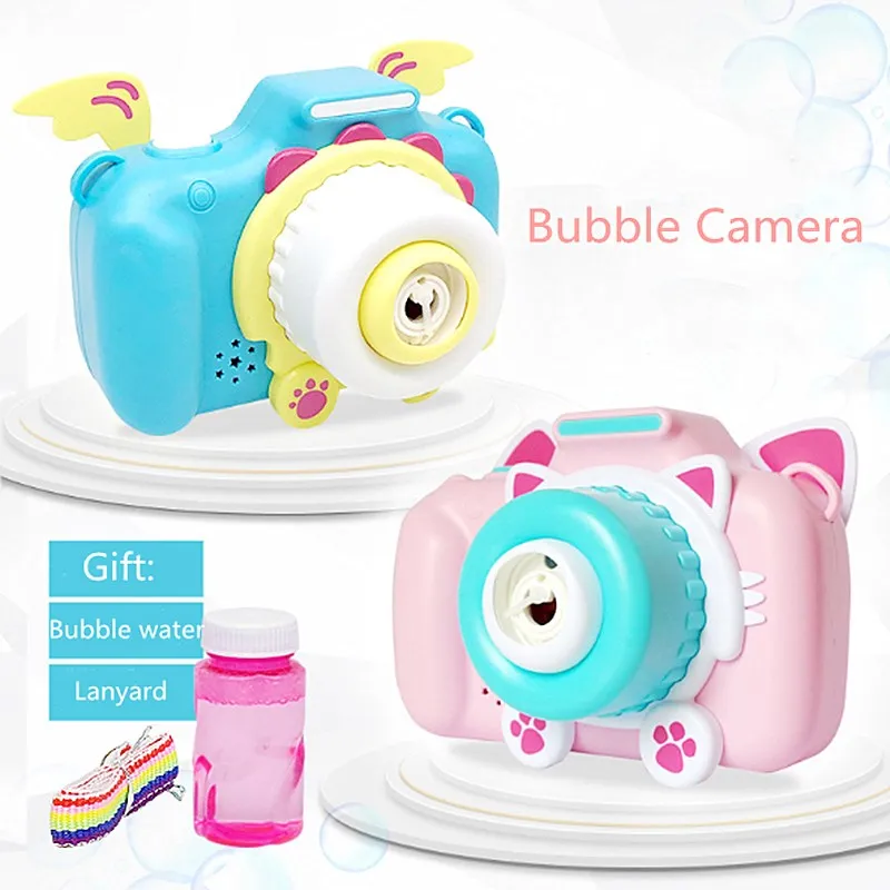 

Children's Bubble Machine Electric Bubble Camera Toy with Light Music Come With Little Bottle Kids Bubble Making Toys