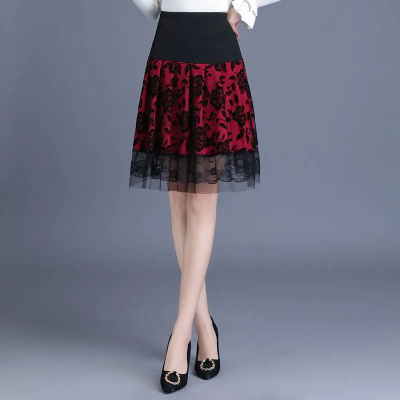 Сезон осень-зима Длинные юбки Детская анти-воздействия на резинке с завышенной