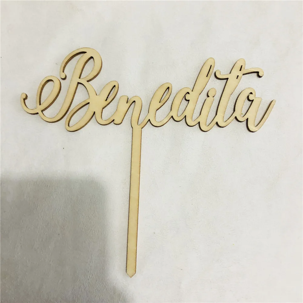 Индивидуальный Топпер для свадебного торта изготовленный на заказ Деревянный