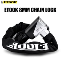 etook bike chain lock security anti theft bicycle lock chain with keys lengthen chain lock for motorcycle bicycle accessories