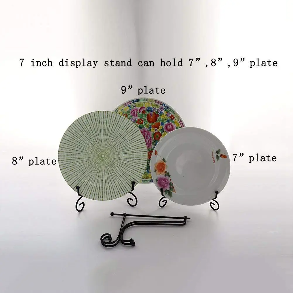 (4 упак.) 7 дюймовый Железный дисплей черный железный мольберт пластина фото